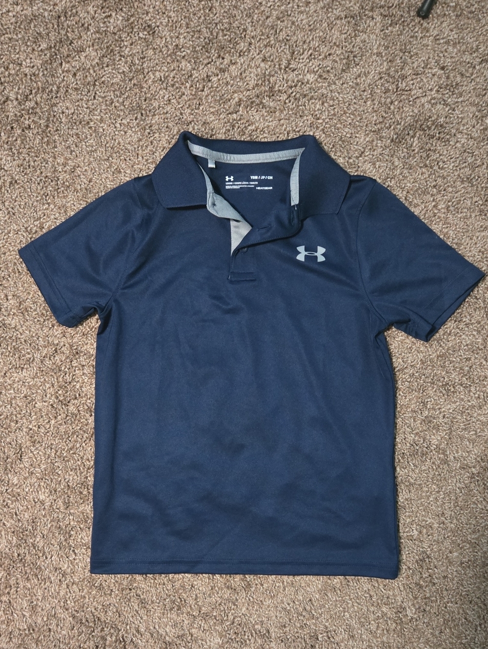 Under Armour Navy Polo with Gray Trim